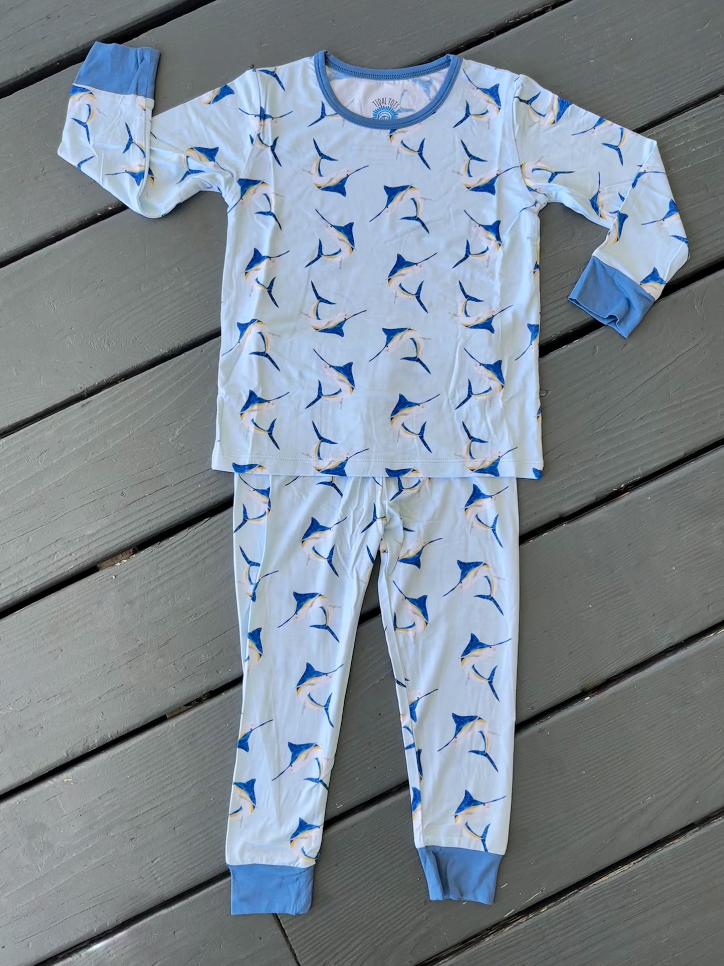 Moonlight Marlin Blue Two Piece Pajama
