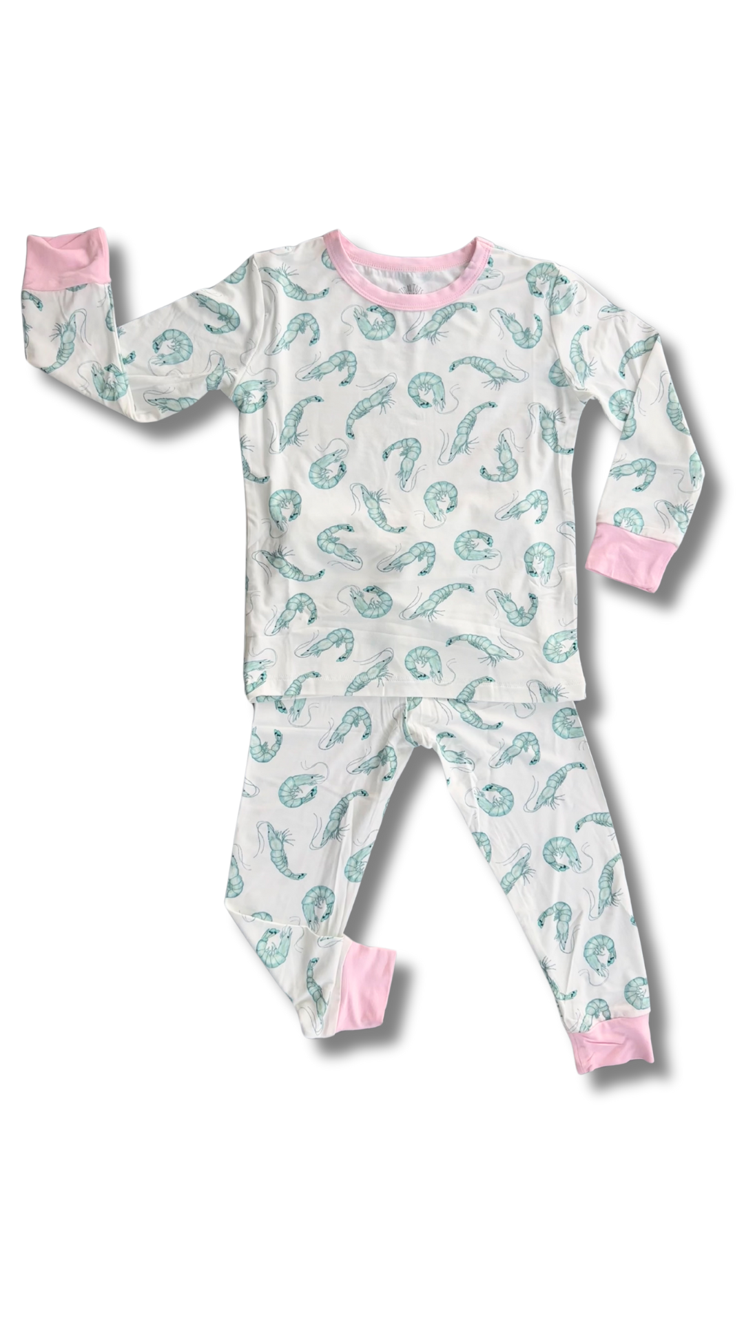 Shrimply Dreamy Pink Two Piece Pajama
