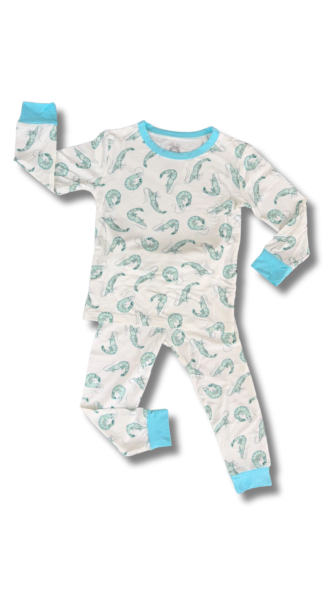 Shrimply Dreamy Blue Two Piece Pajama