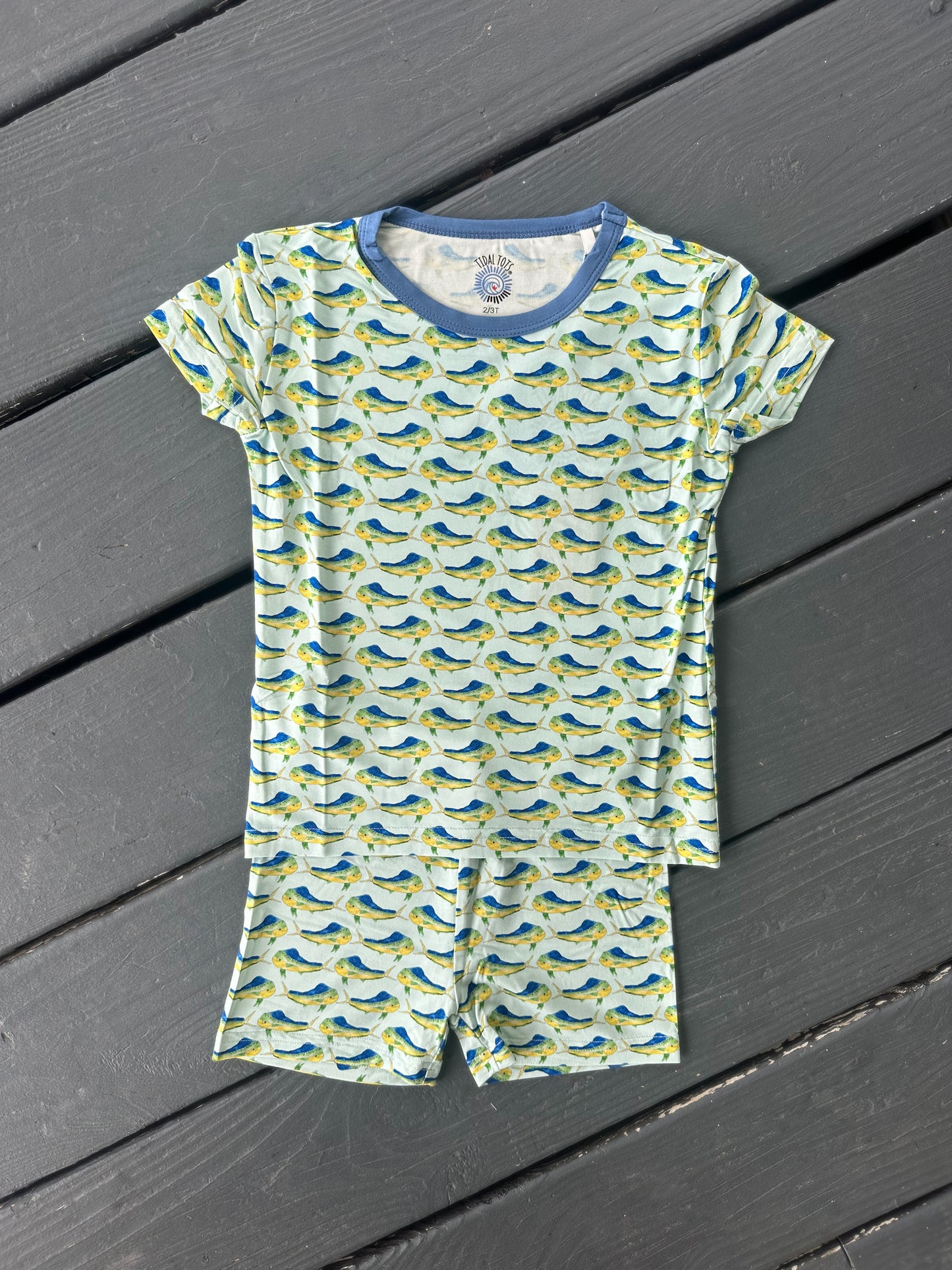 Dolphin Dance Blue Shorts Set