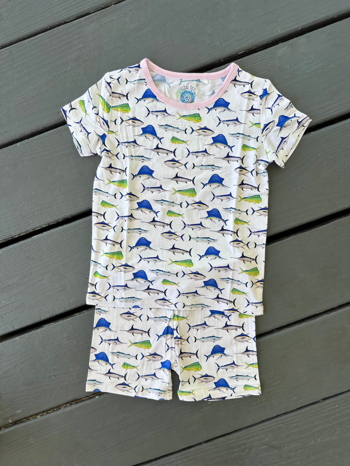 Fishing Frenzy Pink Shorts Set