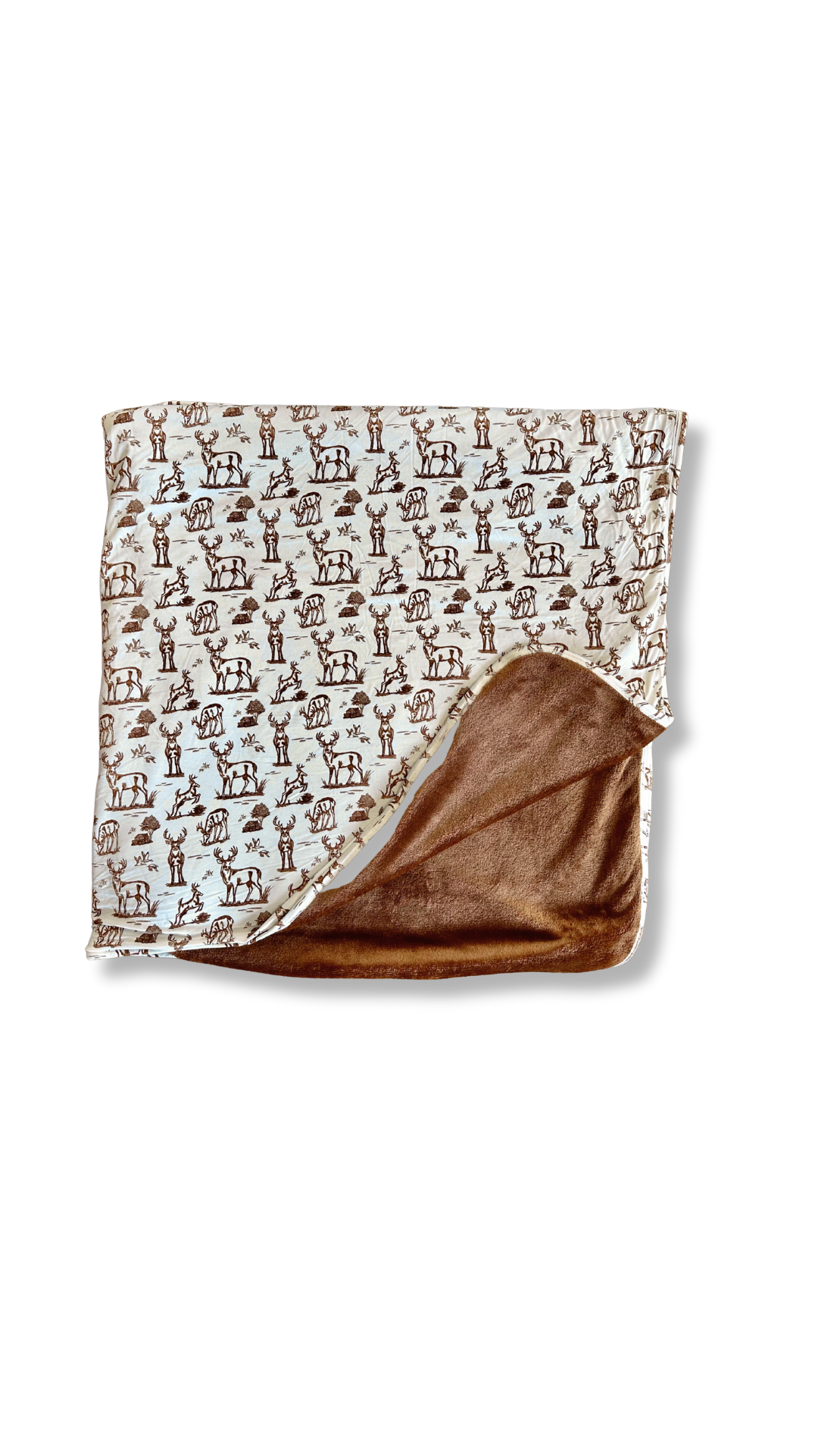 Backwood Bucks Brown Luxe Blanket