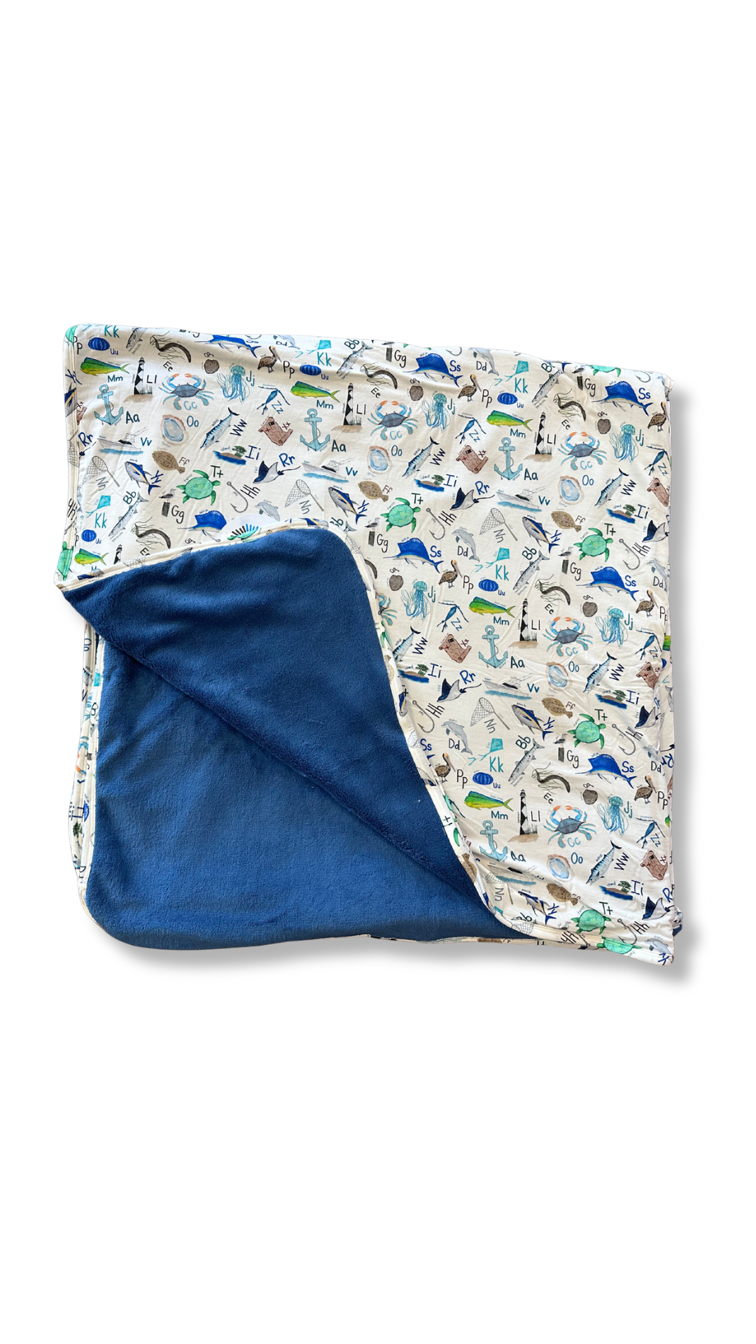 Coastal ABC's Luxe Blanket