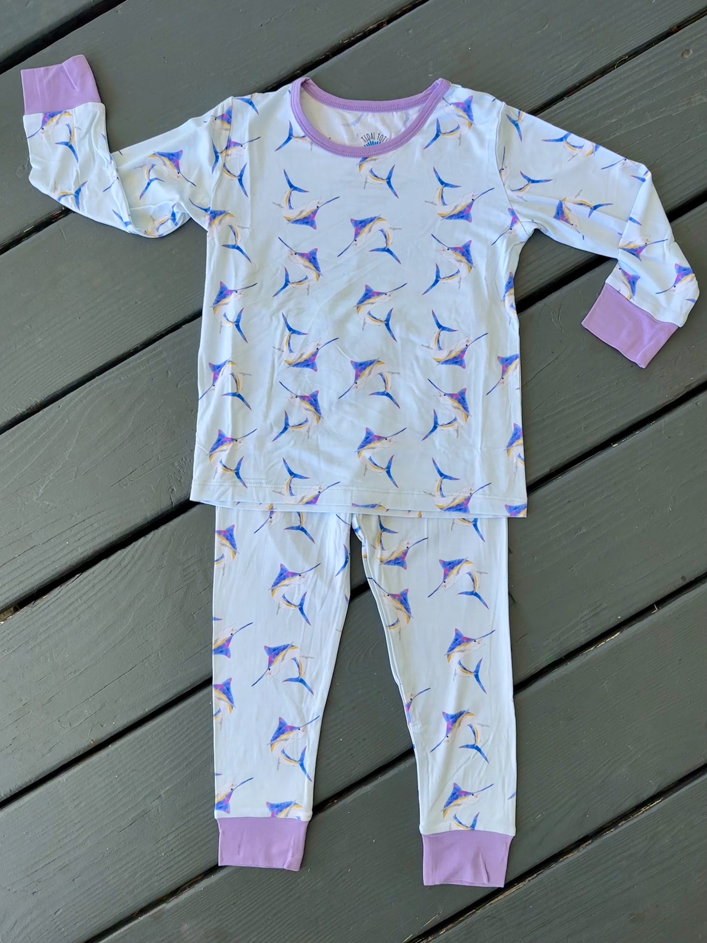 Moonlight Marlin Purple Two Piece Pajama
