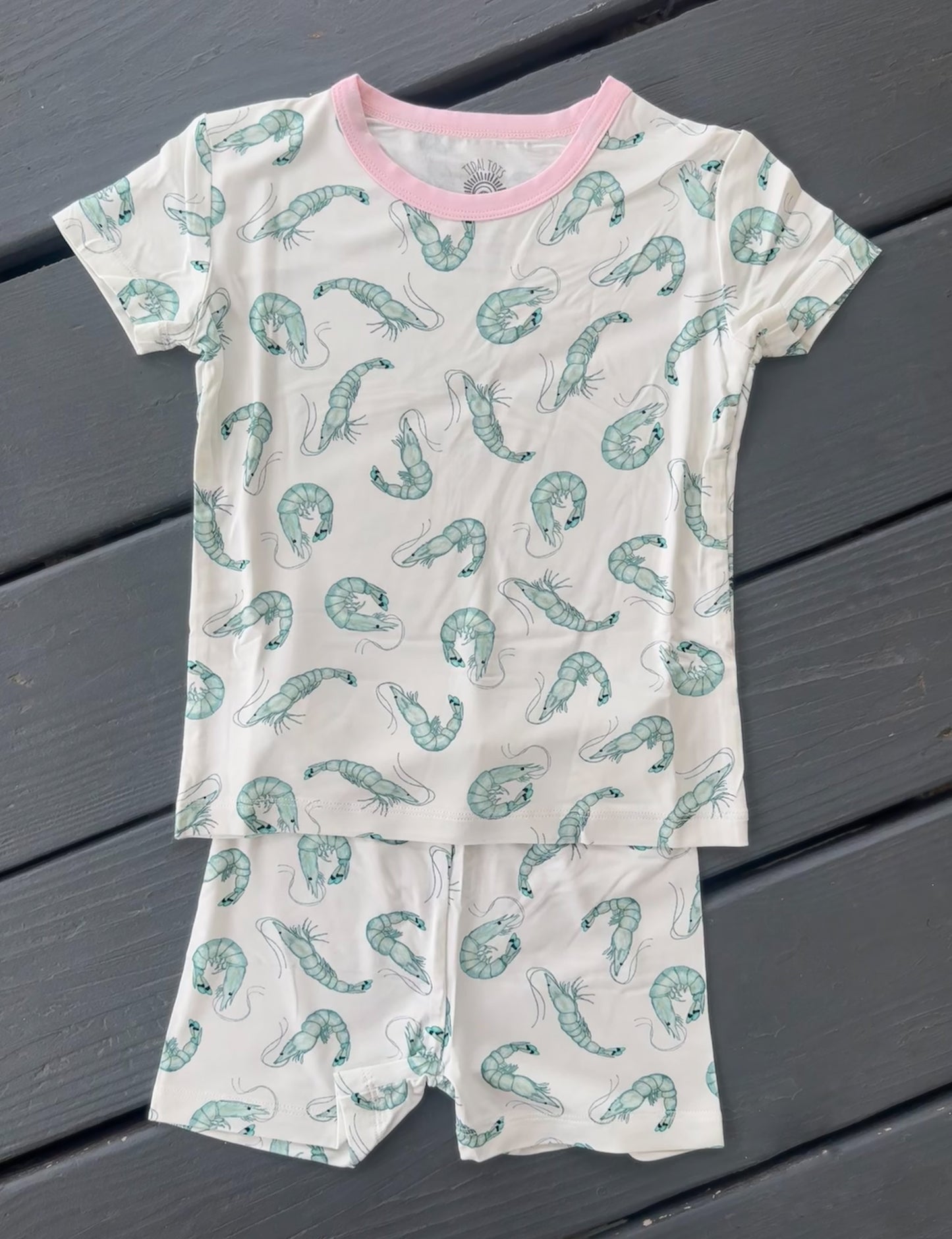 Shrimply Dreamy Pink Shorts Set