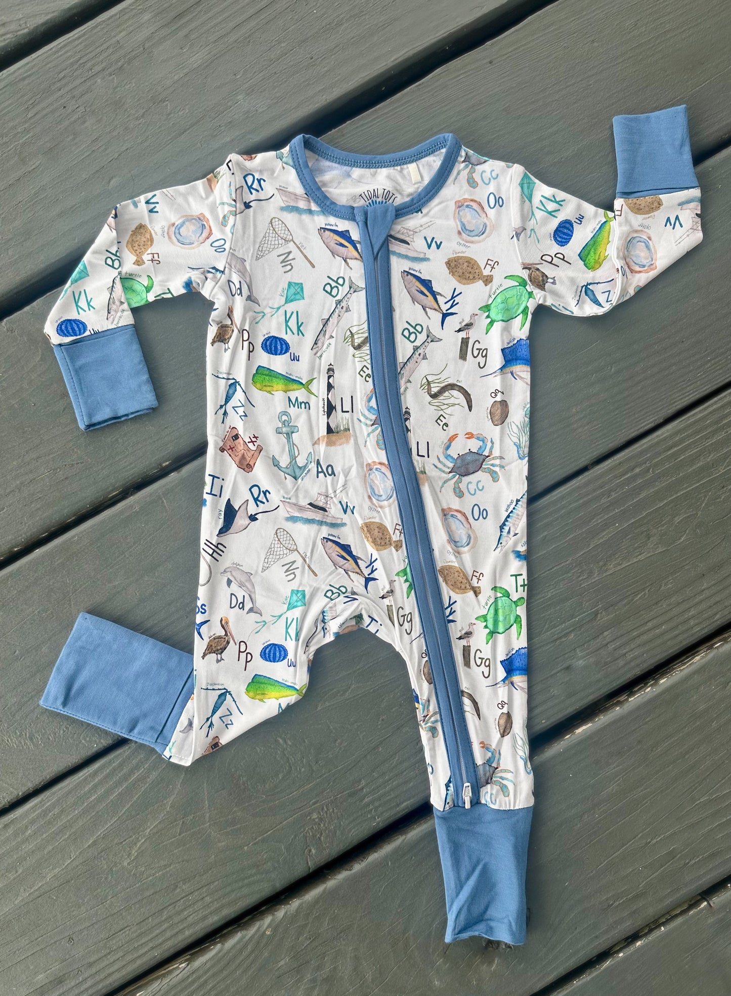 Coastal ABC's Blue Zippy