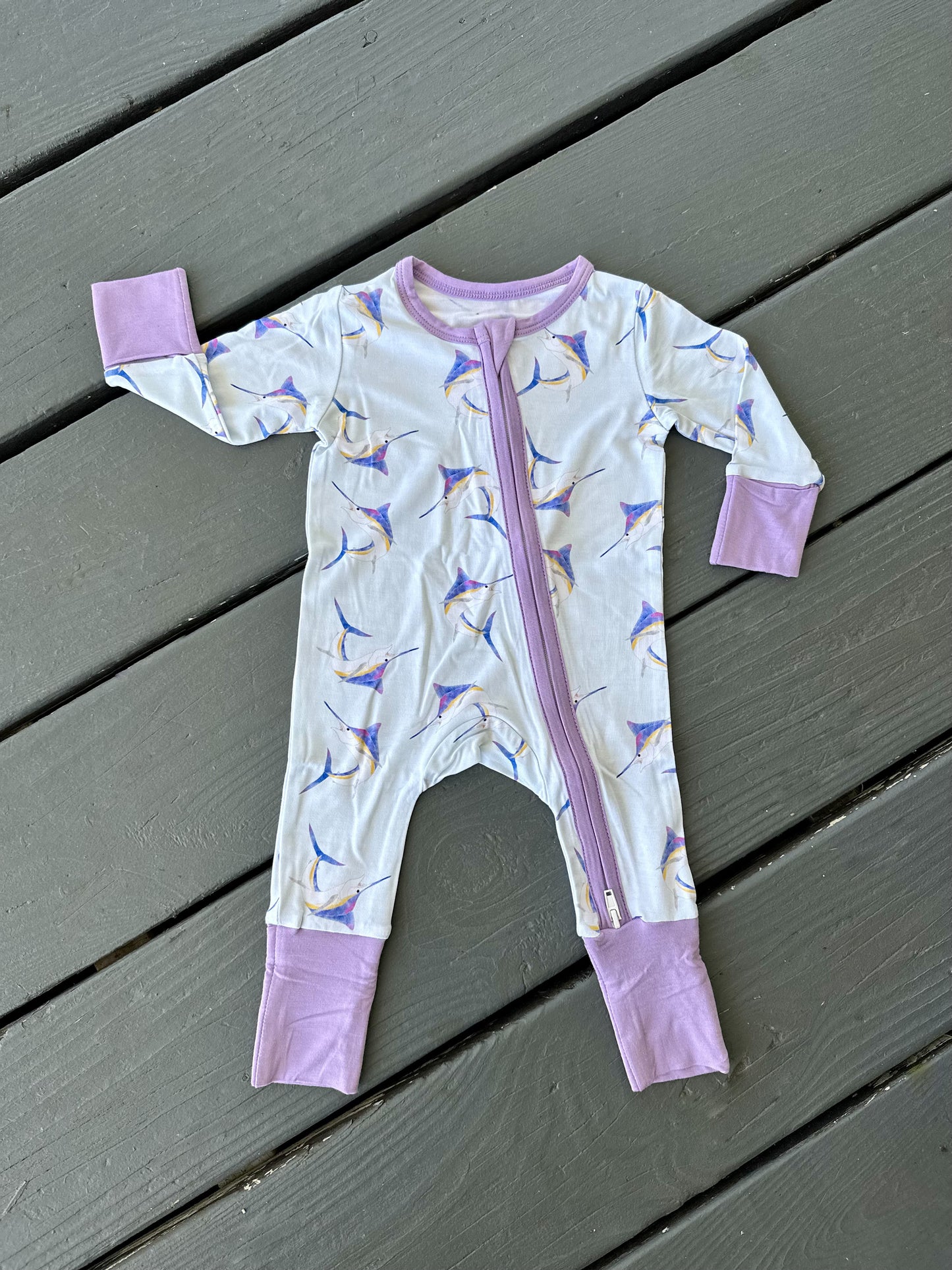 Moonlight Marlin Purple Zippy Pajama