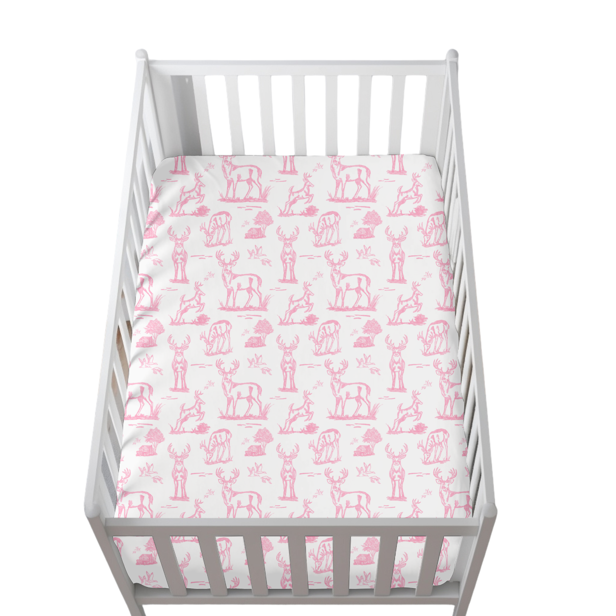 Backwood Bucks Pink Crib Sheet – TidalTots