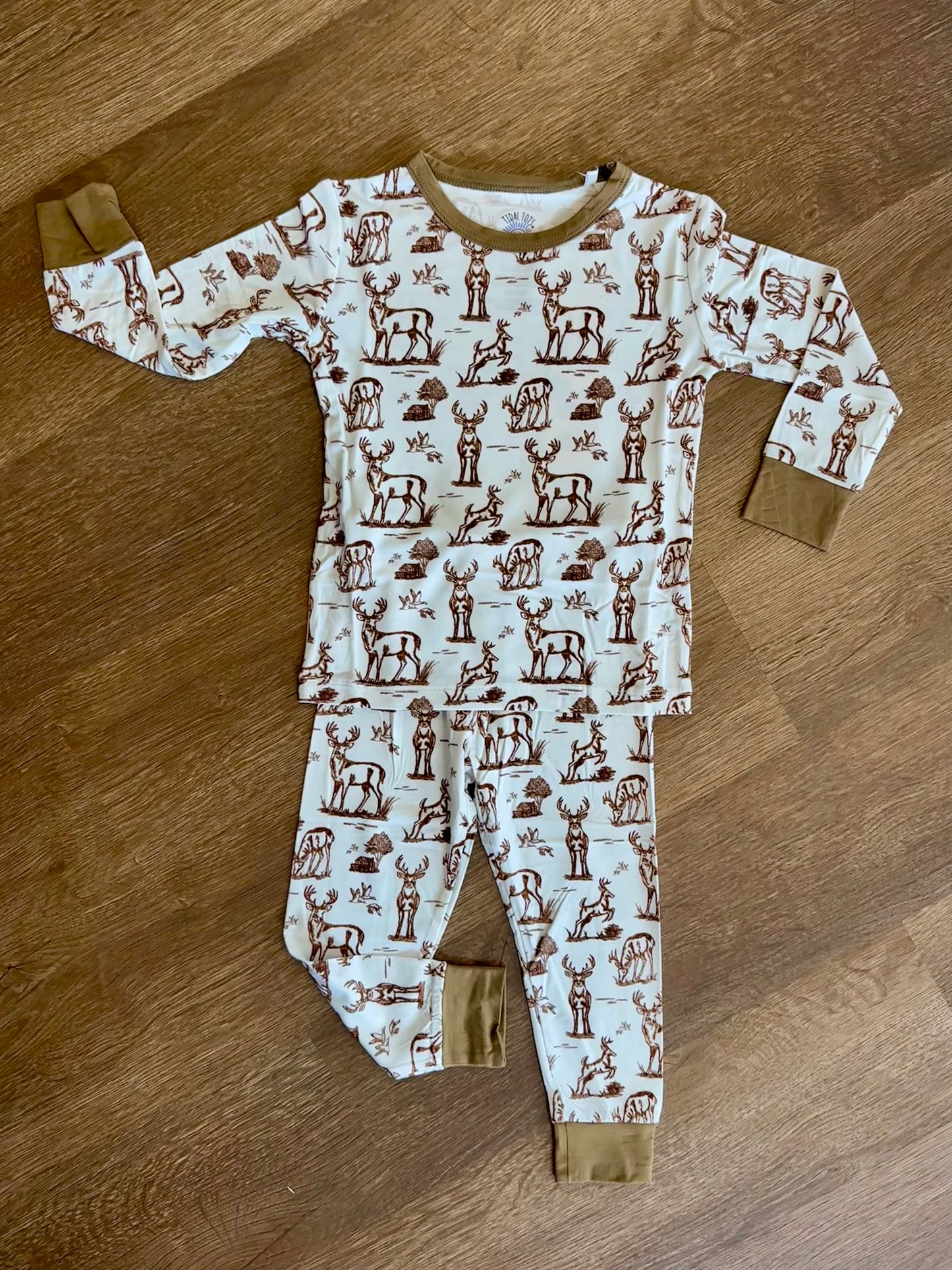 Backwood Bucks Brown Two Piece Pajama