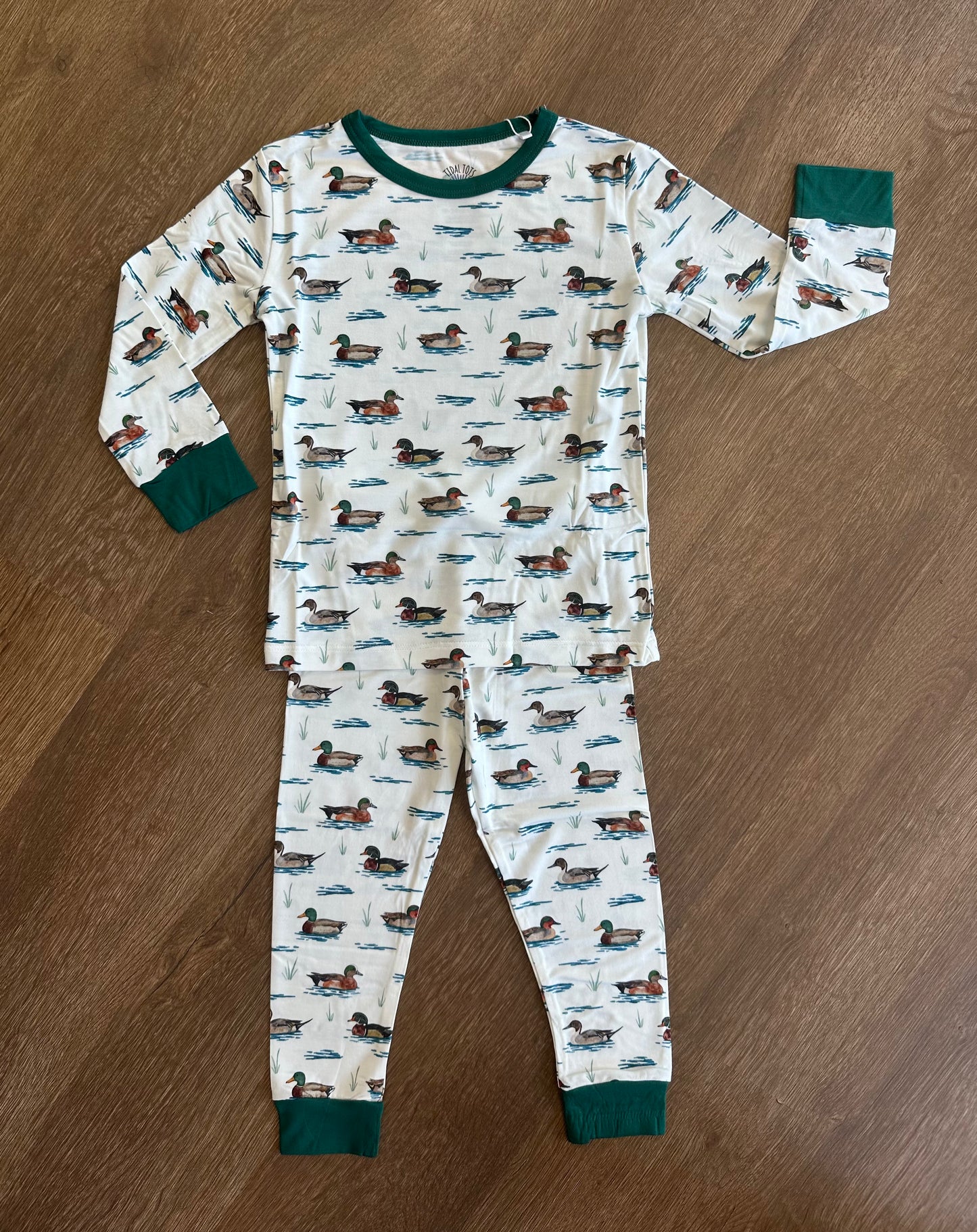Puddle Parade Green Two Piece Pajama