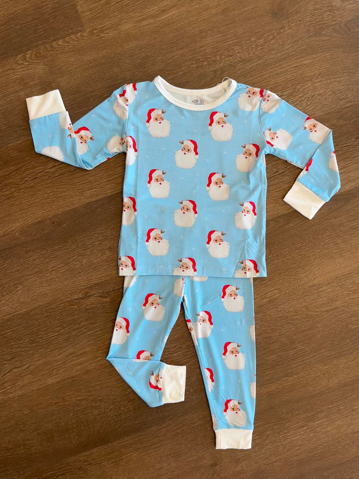 Clasic Claus Blue Two Piece Pajama Set