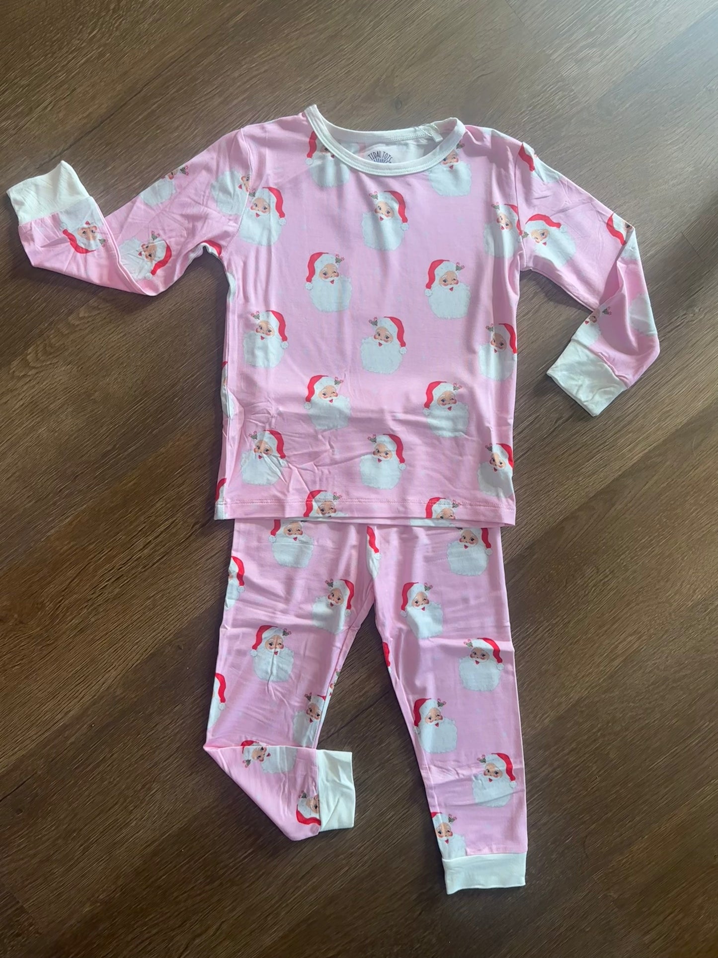 Classic Claus Pink Two Piece Pajama Set