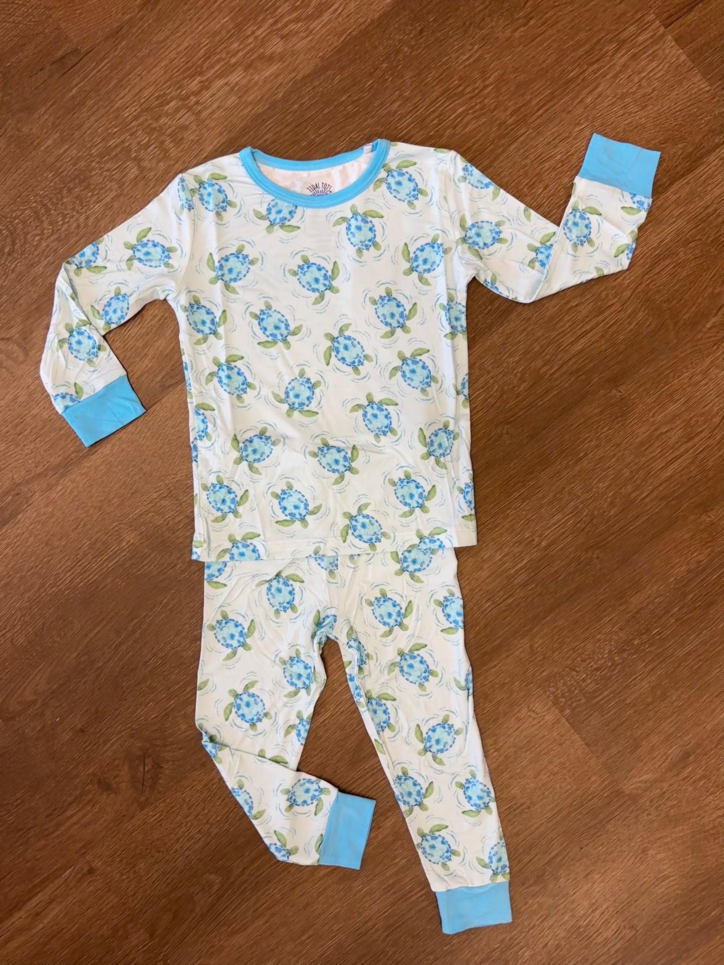 Turtle Twist Blue Two Piece Pajama