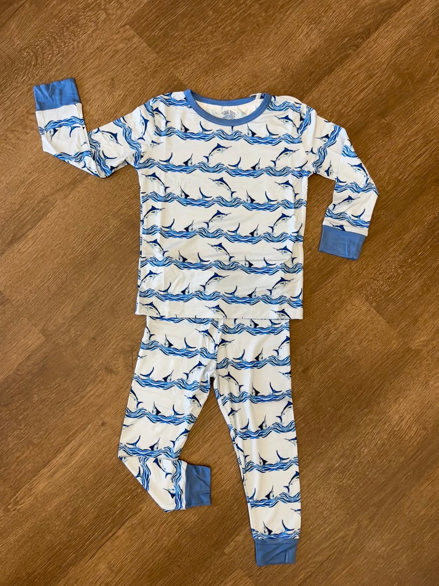Marlin Motion Blue Two Piece Pajama