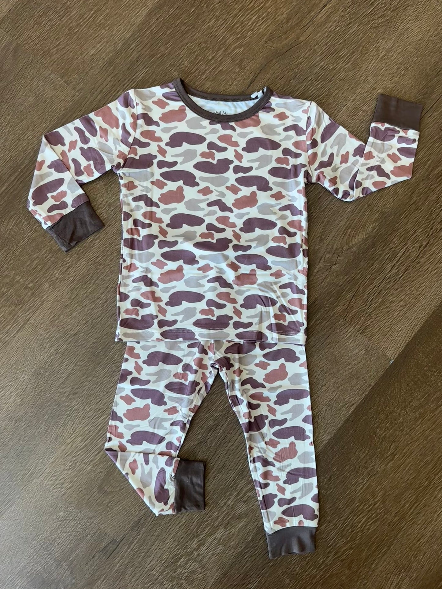 Retro Camo Brown Zippy Pajama