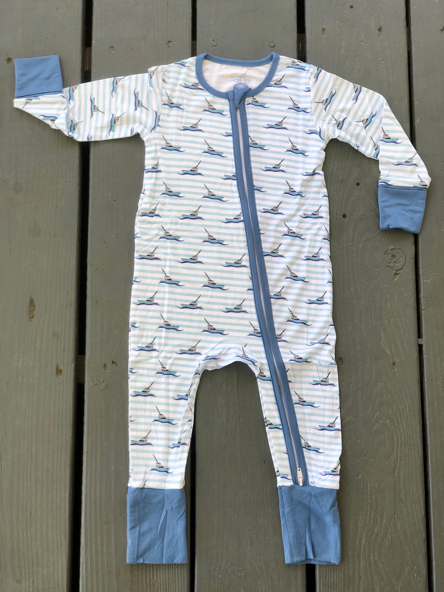 Dream Boat Blue Zippy Pajama