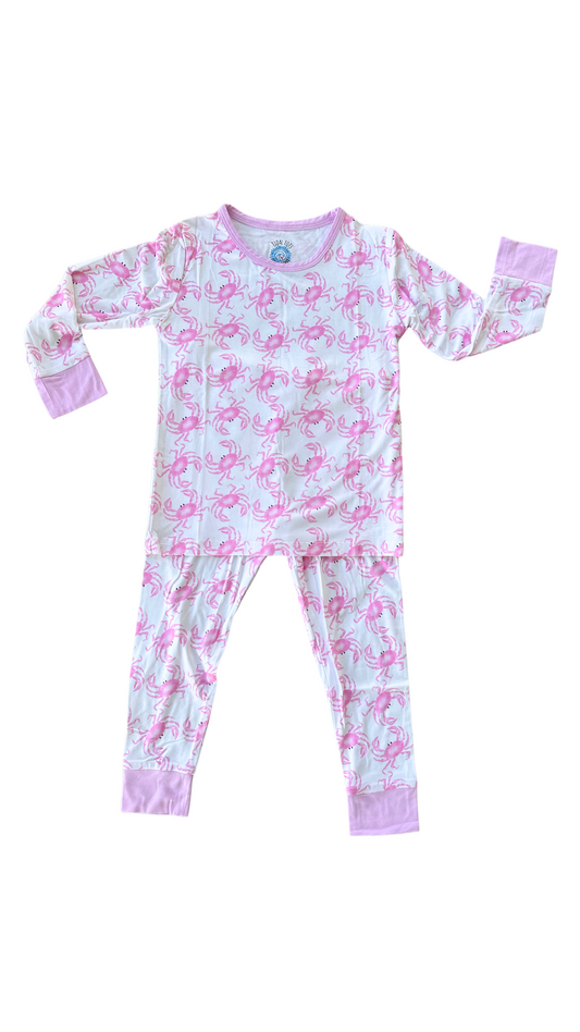 Carolina Crabs Pink Two Piece Pajama