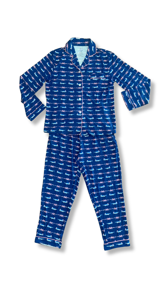 Women's Merry Marlin Pink Button Up Set