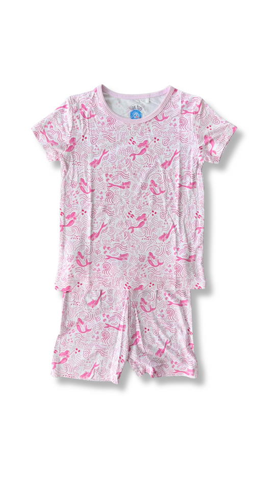 Mermaid Magic Pink Shorts Set