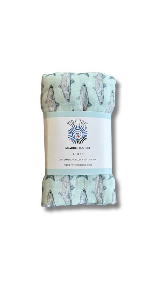 Jumping Mullet Lightweight Swaddle Blanket