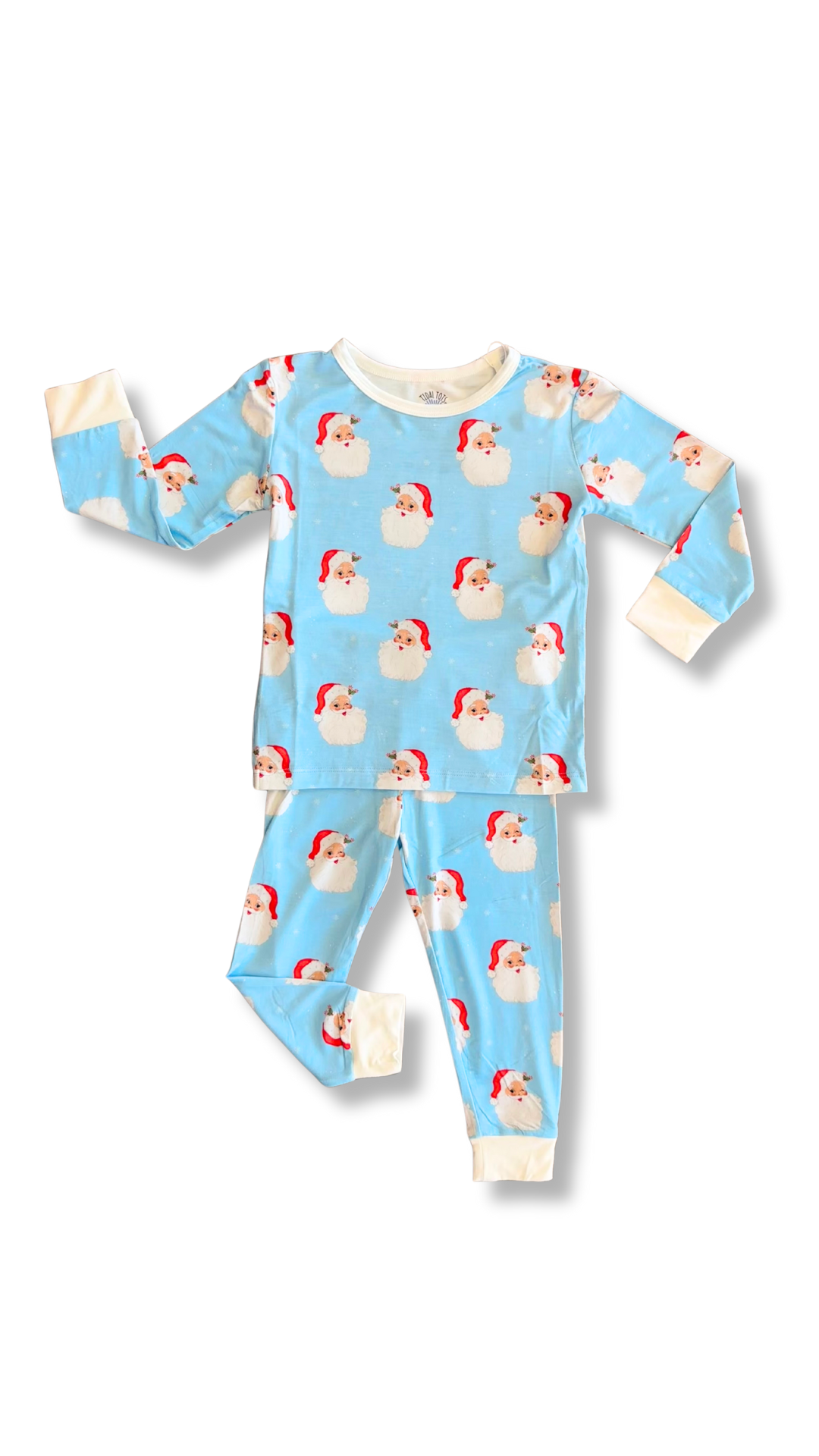 Clasic Claus Blue Two Piece Pajama Set
