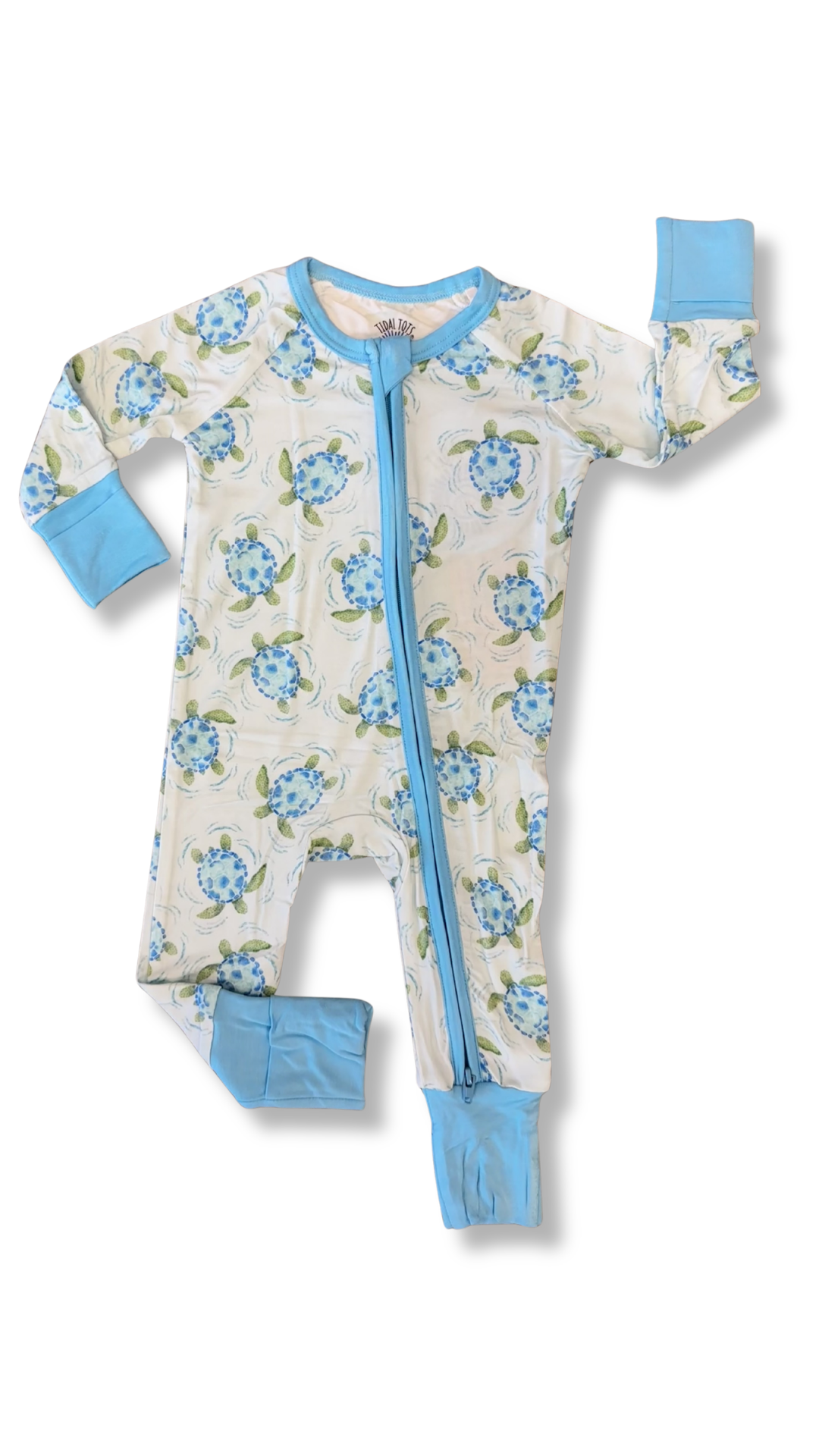 Turtle Twist Blue Zippy Pajama