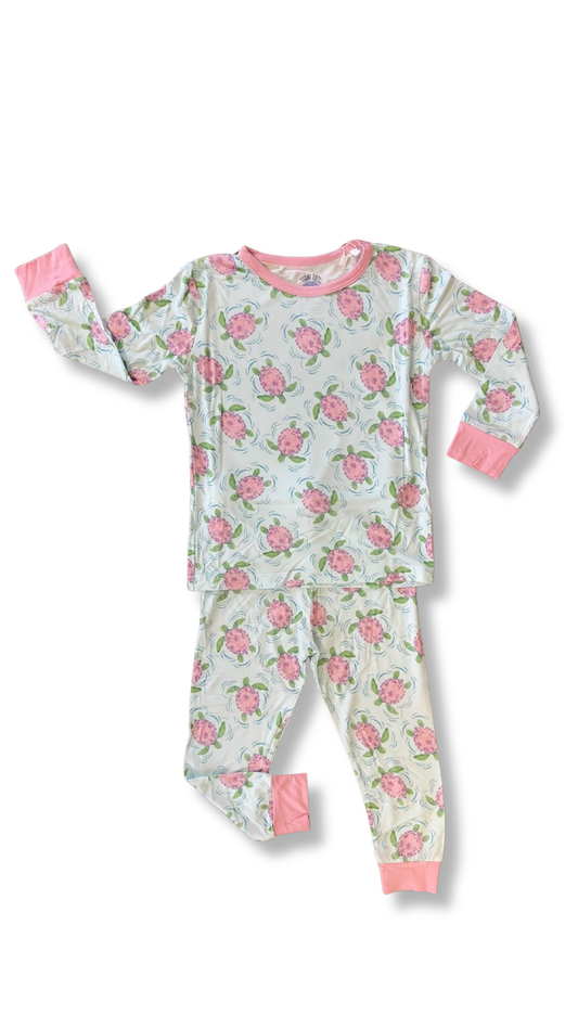 Turtle Twist Pink Two Piece Pajama