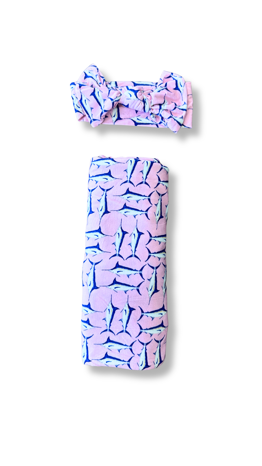 Marlin Mambo Pink Bow & Swaddle Set