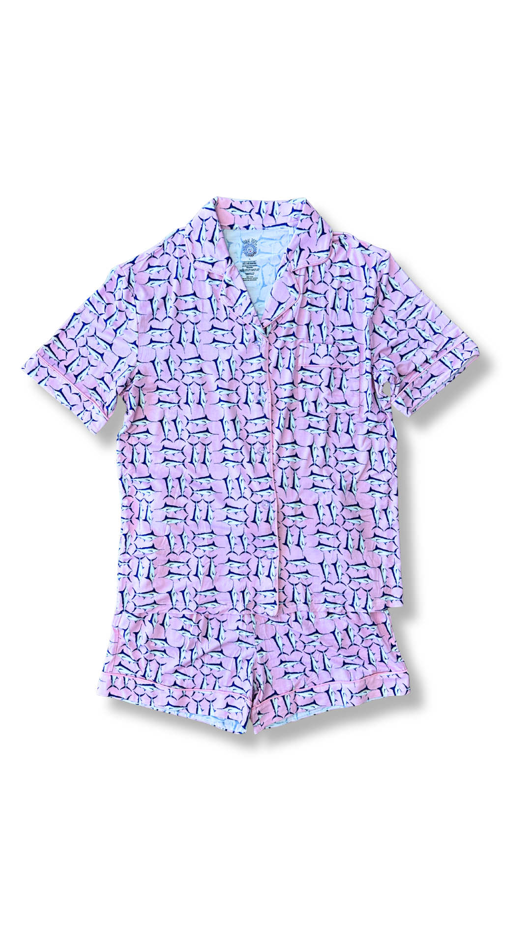 Marlin Mambo Women's Short Sleeve/Shorts Button Up Set