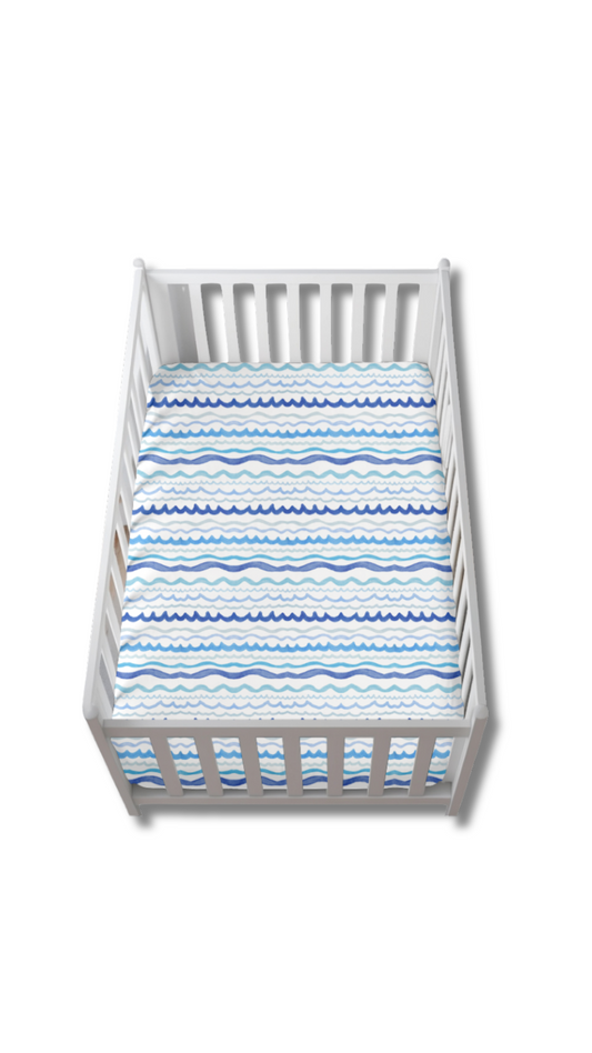 Sleepy Swells Crib Sheet