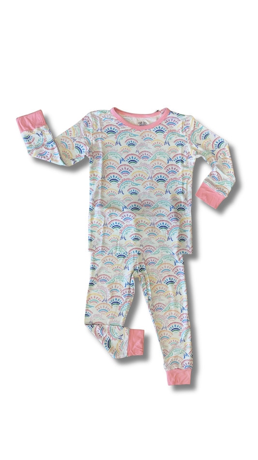 Marlin Mosaic Pink Two Piece Pajama