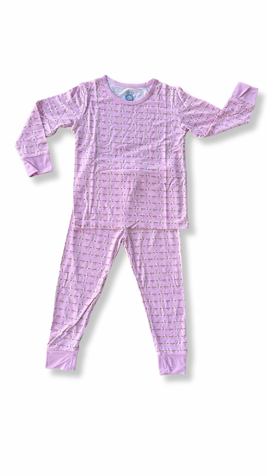 Migrating Mallards Pink Two Piece Pajama Set