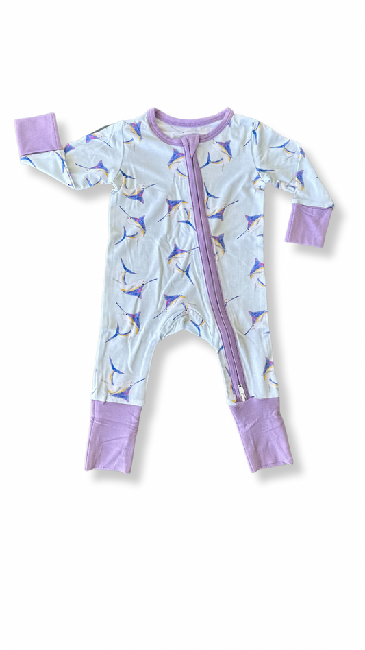 Moonlight Marlin Purple Zippy Pajama