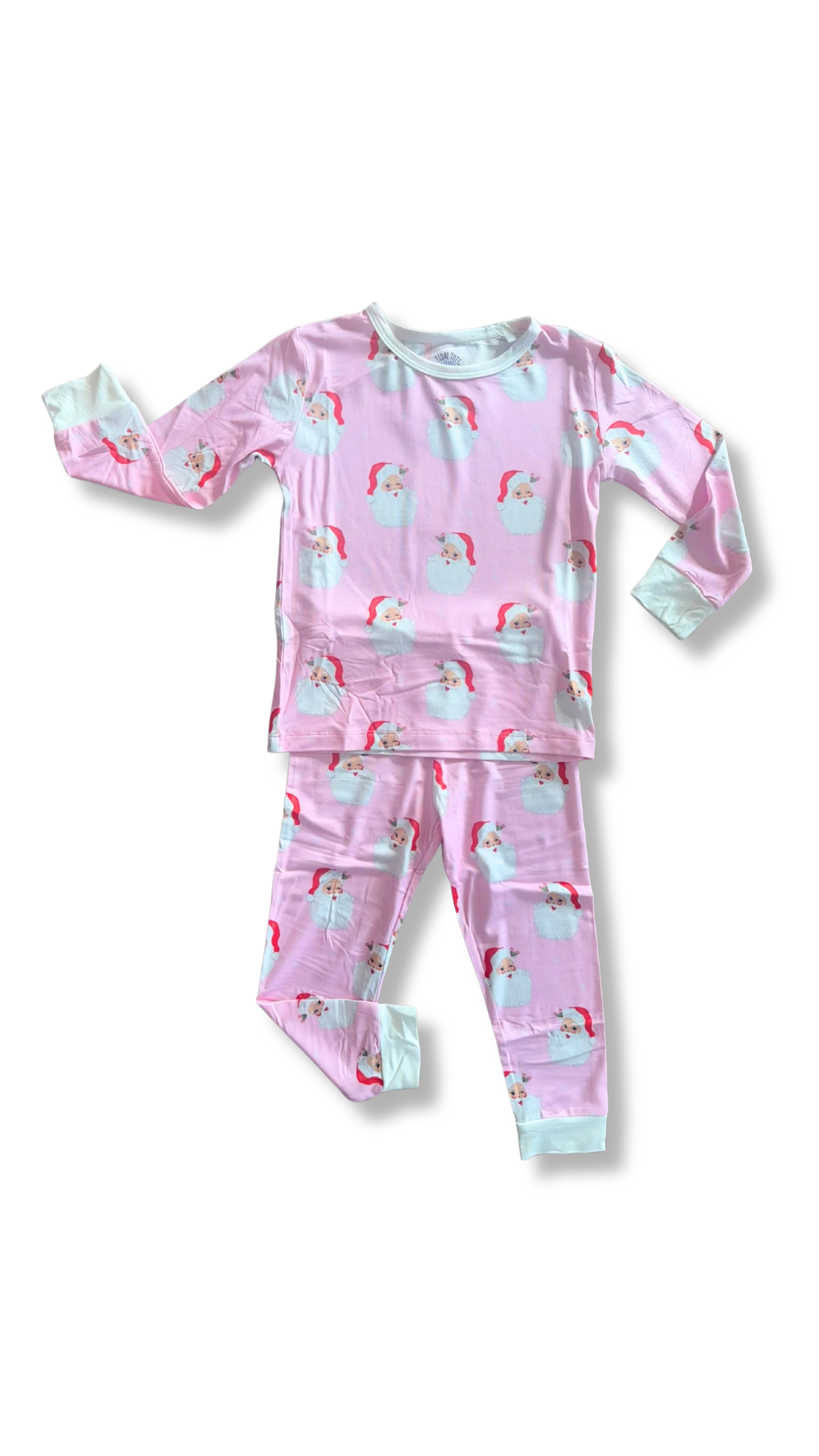 Classic Claus Pink Two Piece Pajama Set