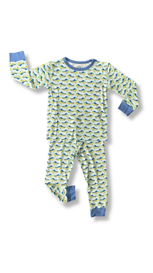 Dolphin Dance Blue Two Piece Pajama