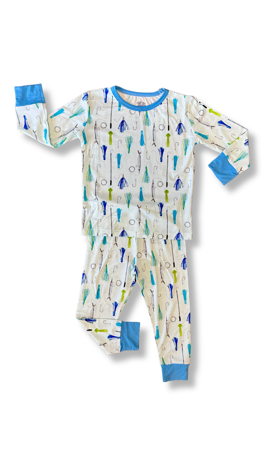Tackle Box Tango Blue Two Piece Pajama