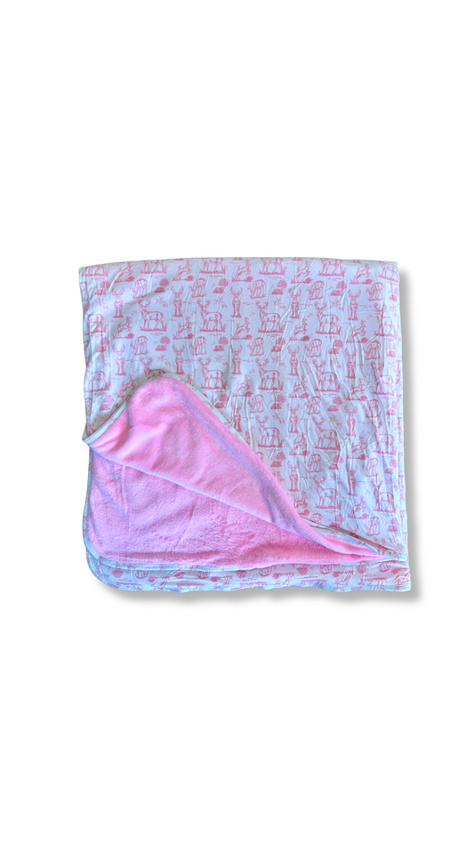 Backwood Bucks Pink Luxe Blanket
