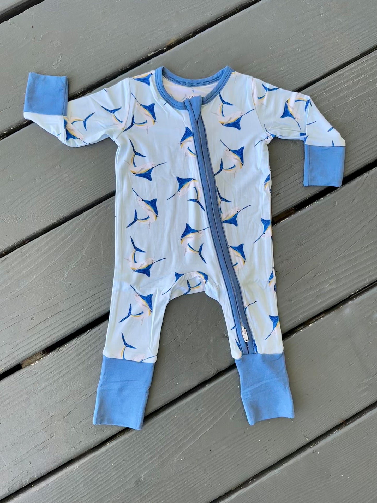 Moonlight Marlin Blue Zippy Pajama