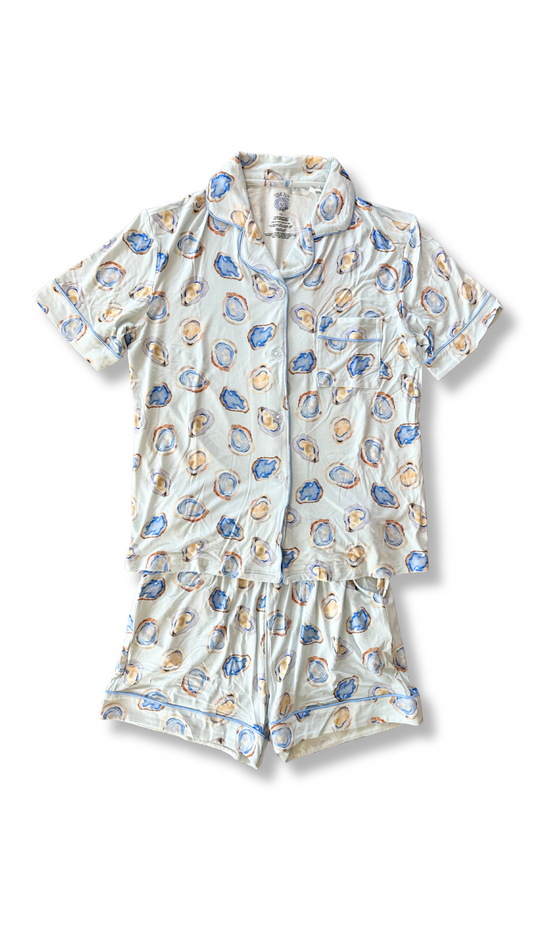 Mama's Oyster Roast Blue Two Piece Pajama