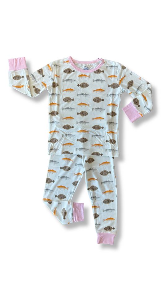 Inshore Slam Jams Pink Two Piece Pajama