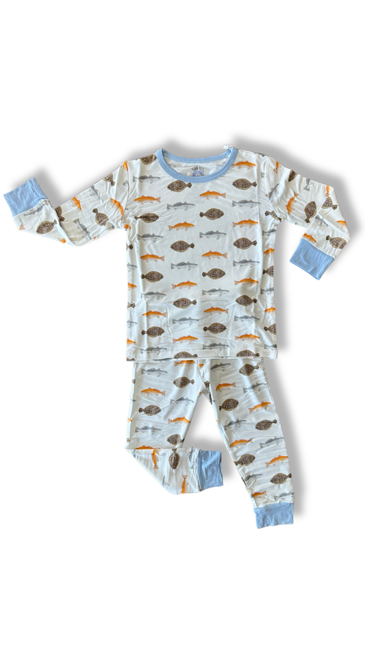 Inshore Slam Jams Blue Two Piece Pajama