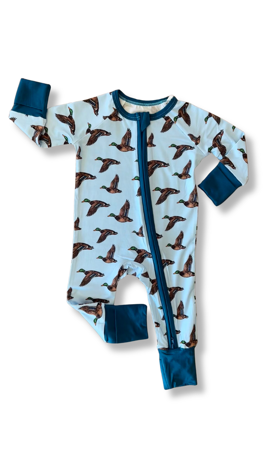 Mallard Montage Blue Zippy