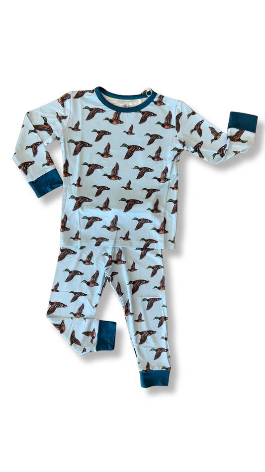 Mallard Montage Blue Two Piece Pajama