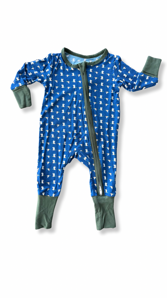 Migrating Mallards Navy Zippy Pajama