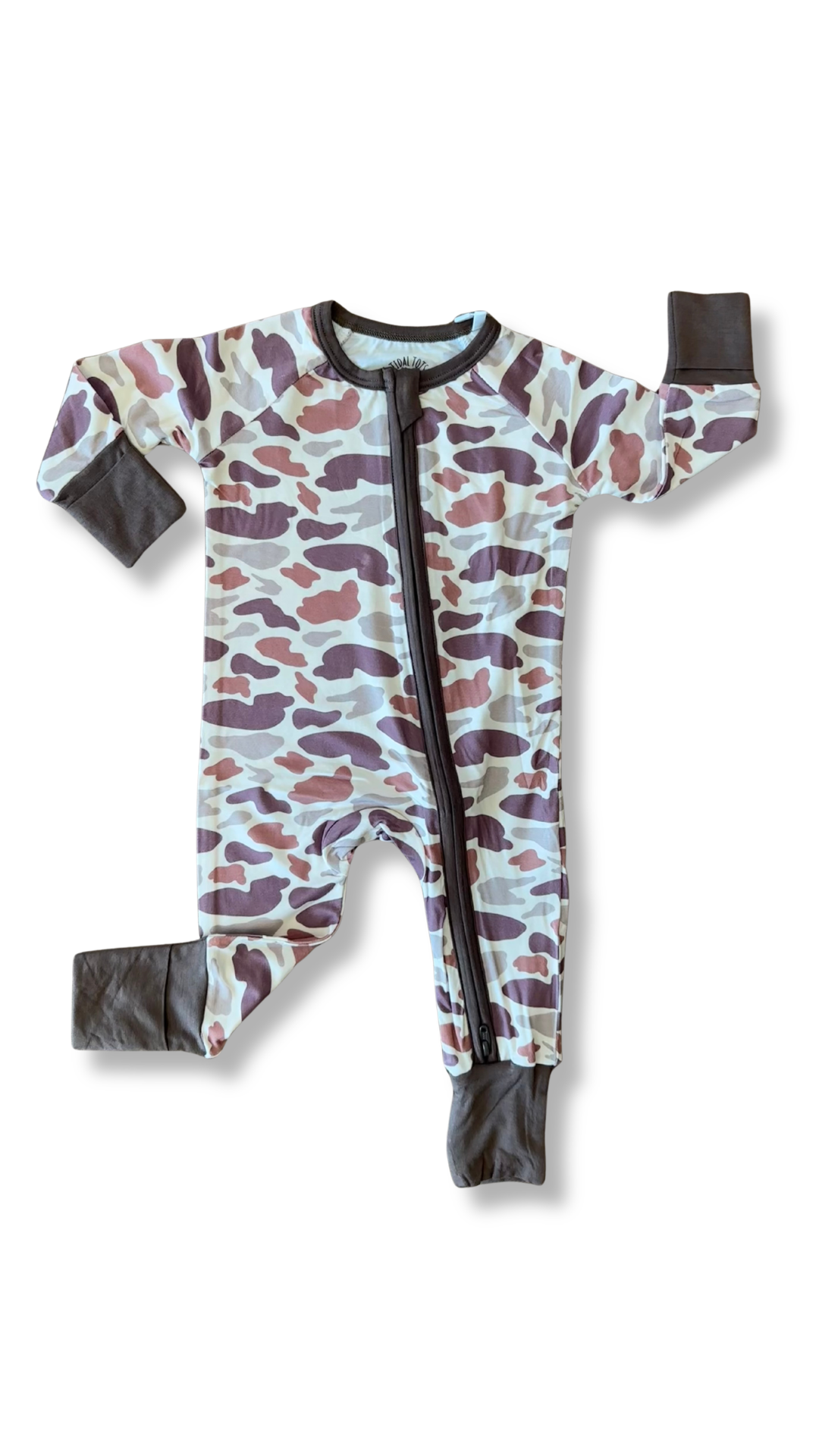 Retro Camo Brown Zippy Pajama
