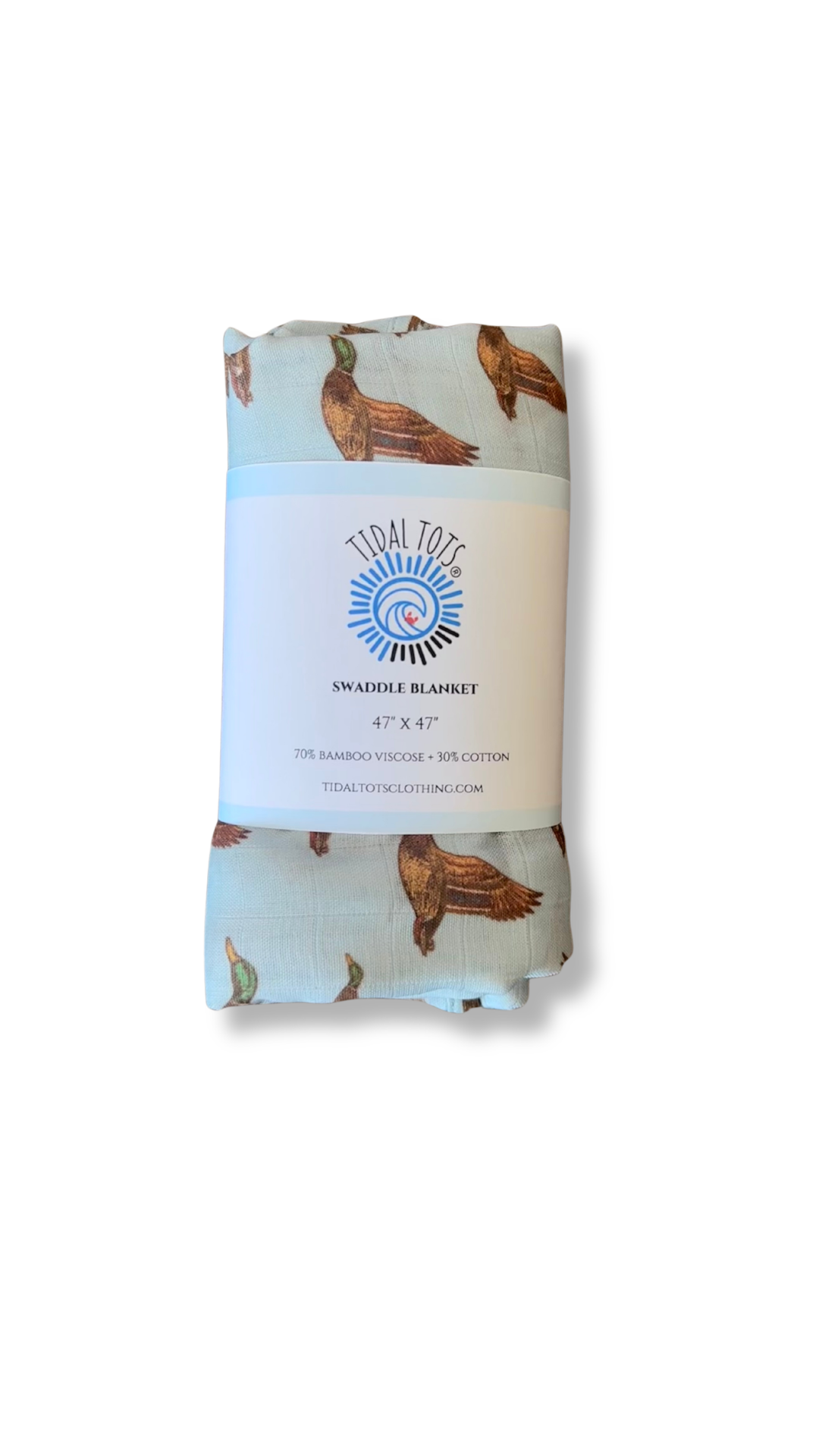 Mallard Montage Blue Lightweight Swaddle Blanket