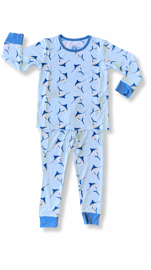 Moonlight Marlin Blue Two Piece Pajama