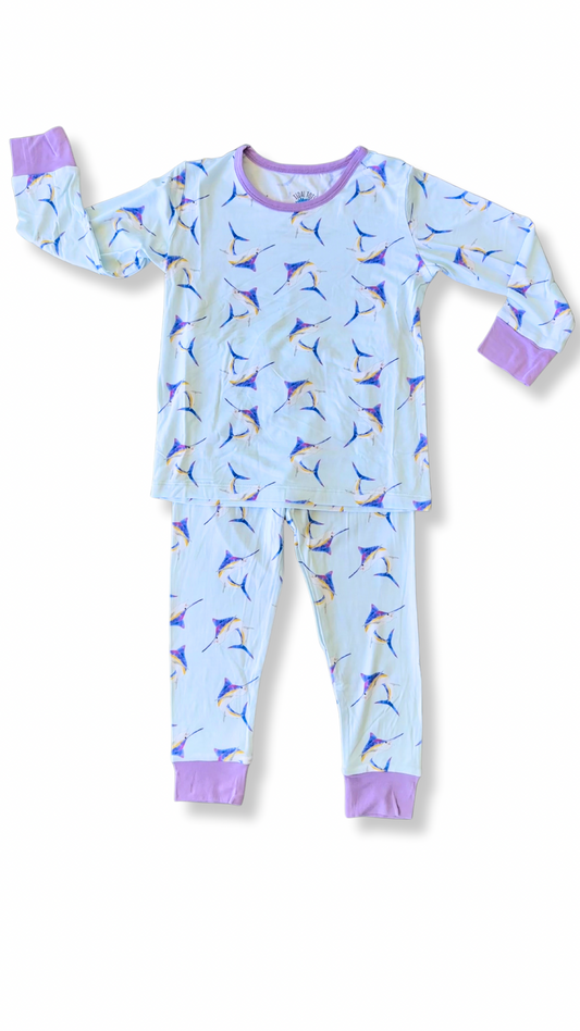 Moonlight Marlin Purple Two Piece Pajama