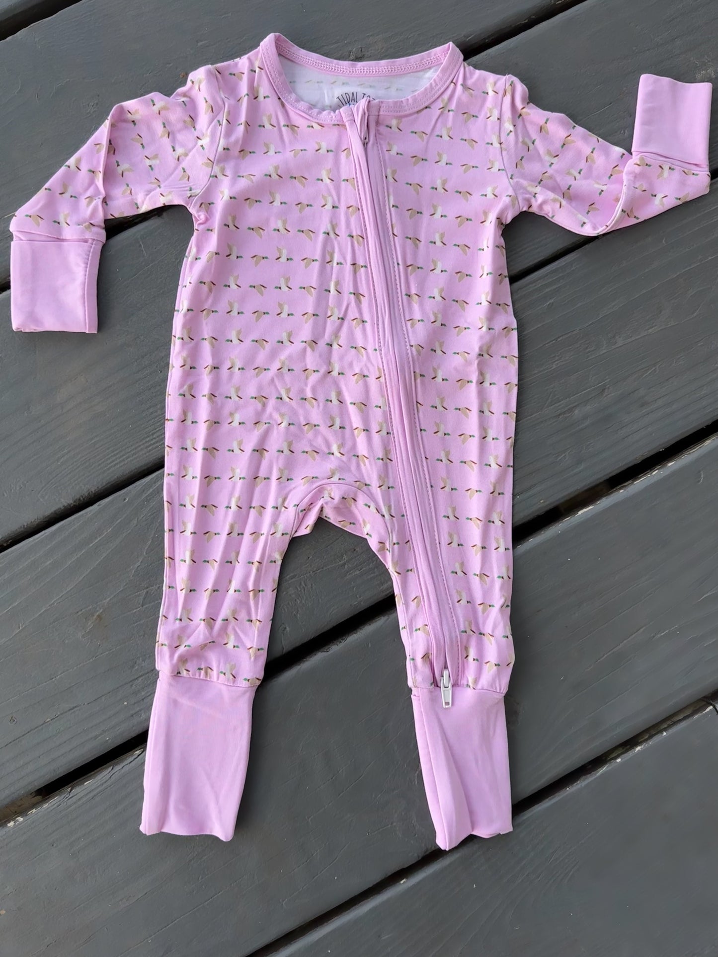 Migrating Mallards Pink Zippy Pajama