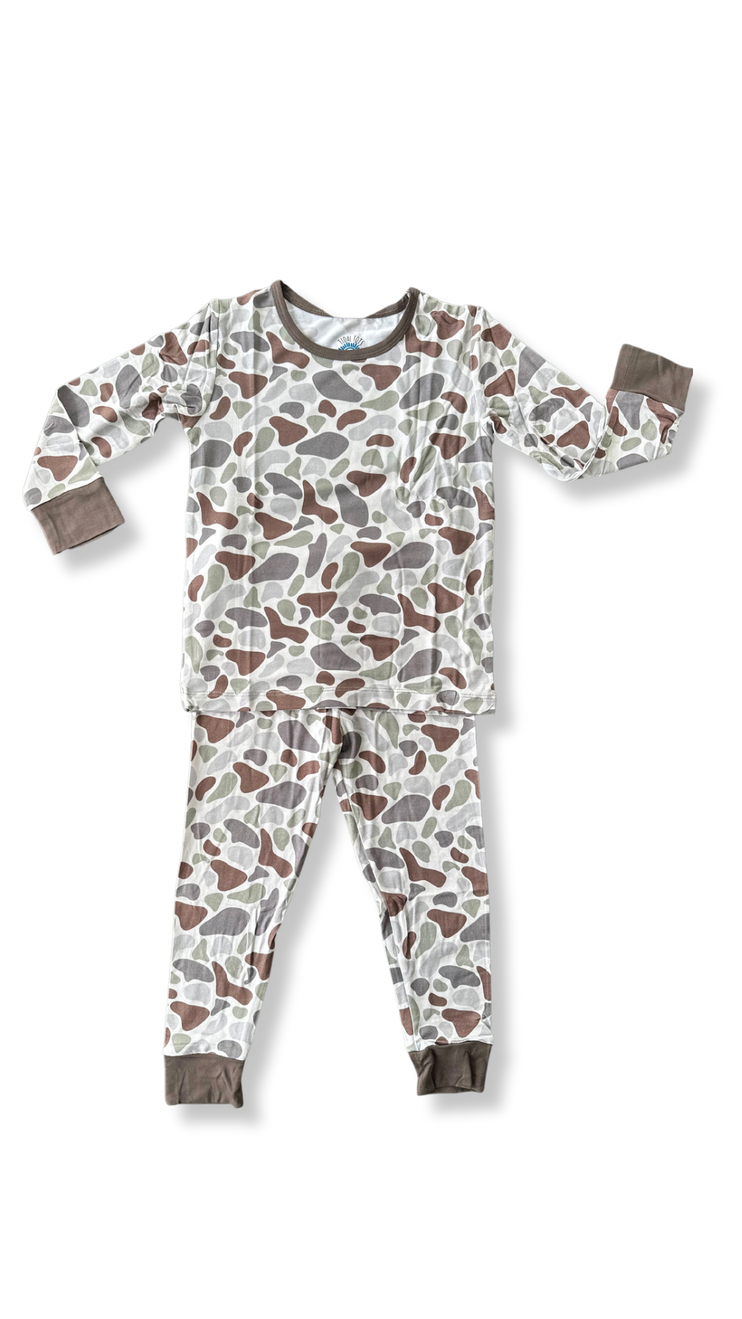 Retro Camo Brown Two Piece Pajama